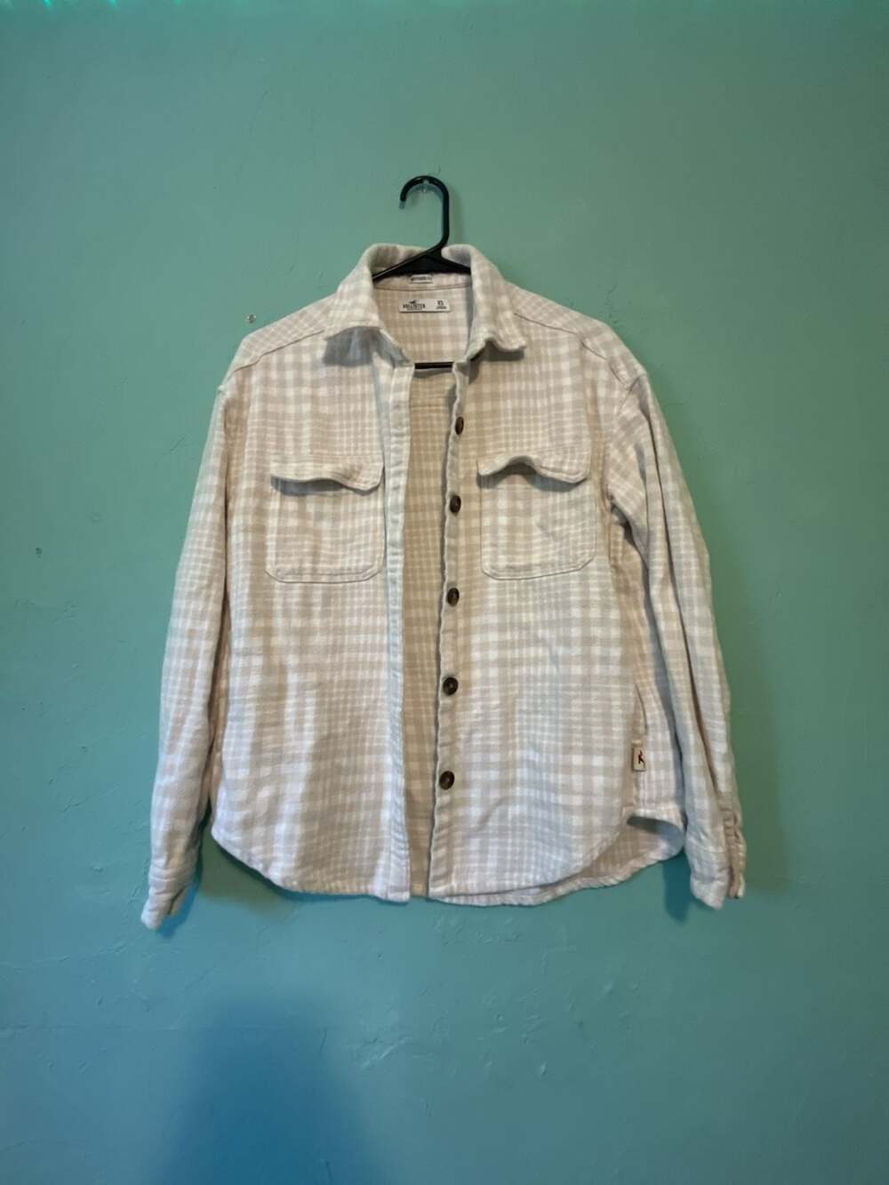 Hollister Boyfriend Fit Plaid Flannel Shirt Women's XS
